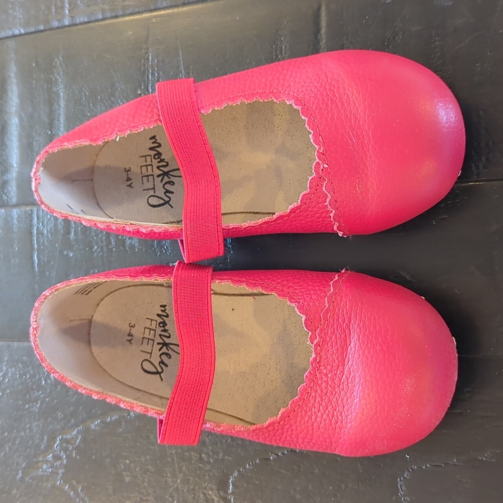 Red Leather Ballet Flats - Picture 2 of 4